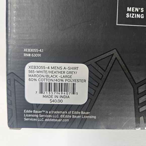 Eddie Bauer Tank Tops Mens Large 4 Pack A-shirt Classic Cotton Ribbed Breathable - Picture 5 of 7